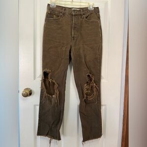 We The Free The Lasso Jean Distressed Olive